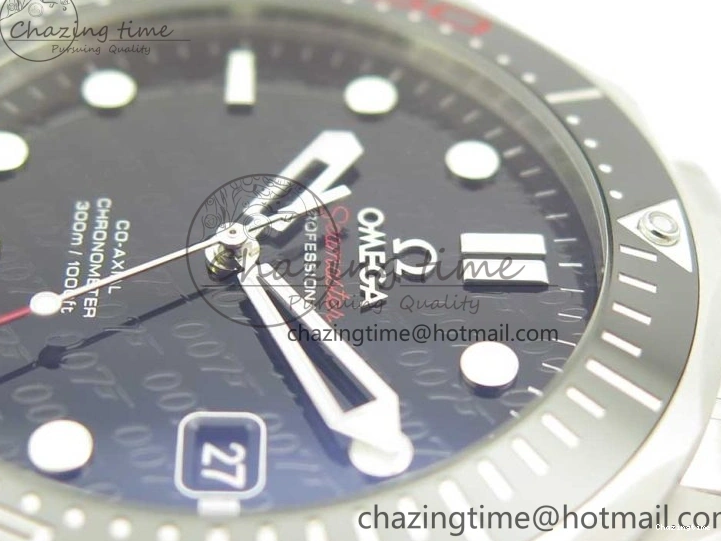 0424 Seamaster 300M Chronometer SS “007” Limited Edition OMF 1:1 Best Edition on SS Bracelet A2824 (Black Balance Wheel) V Seasonal 7952